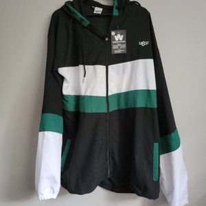 NWT Warrior Apparel Green/White/Blue Size 2XL Full Track Suit Jacket and Bottom